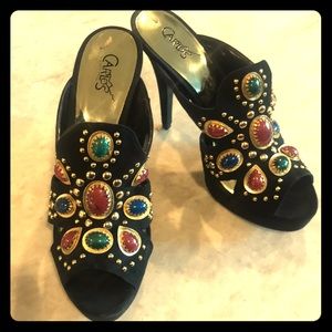 Carlos Santana Suede Heels